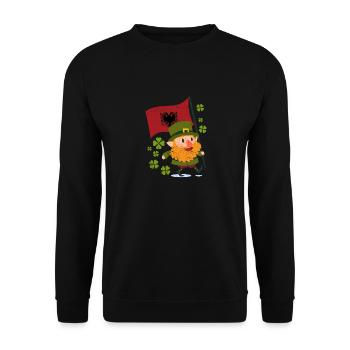 Drapeau albanais Fête de la Saint-Patrick Albanie - Sweat-shirt Unisexe - noir - Devant - Alina (178cm) & Michal (187cm)