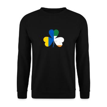 Trèfle drapeau ukrainien irlandais - Sweat-shirt Unisexe - noir - Devant - Alina (178cm) & Michal (187cm)