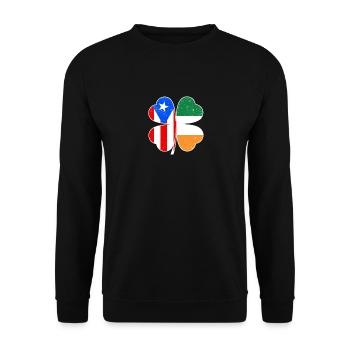 Drapeau portoricain irlandais trèfle d’Irlande - Sweat-shirt Unisexe - noir - Devant - Alina (178cm) & Michal (187cm)