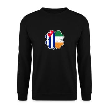 Drapeau Cubain Irlandais Irlande Cuba Shamrock - Sweat-shirt Unisexe - noir - Devant - Alina (178cm) & Michal (187cm)