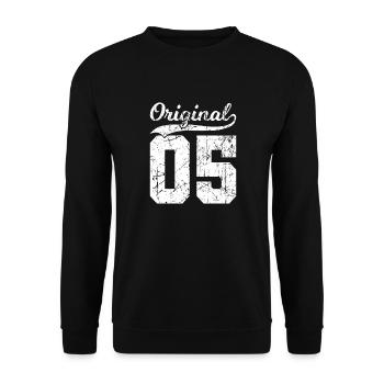05 Original 19 Ans Homme Femme Anniversaire - Sweat-shirt Unisexe - noir - Devant - Alina (178cm) & Michal (187cm)
