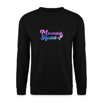 Mermaid Adult Matching Birthday Women Girl - Unisex Sweatshirt - black - Front - Alina (178cm) & Michal (187cm)