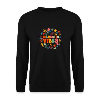 Mermaid Adult Matching Birthday Women Girl - Unisex Sweatshirt - black - Front - Alina (178cm) & Michal (187cm)