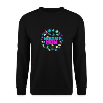 Mermaid Adult Matching Birthday Women Girl - Unisex Sweatshirt - black - Front - Alina (178cm) & Michal (187cm)