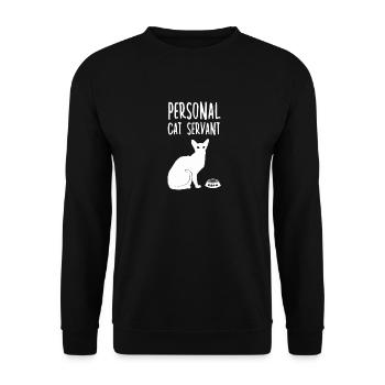 Funny cat slave cat servant gift cats - Unisex Sweatshirt - black - Front - Alina (178cm) & Michal (187cm)