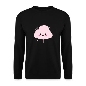 Humour Petite Barbe à papa - Sweat-shirt Unisexe - noir - Devant - Alina (178cm) & Michal (187cm)