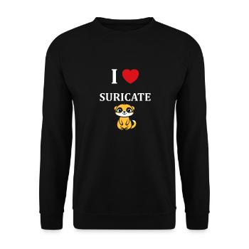 Humour petit suricate - Sweat-shirt Unisexe - noir - Devant - Alina (178cm) & Michal (187cm)