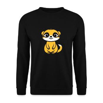 Humour petit suricate - Sweat-shirt Unisexe - noir - Devant - Alina (178cm) & Michal (187cm)