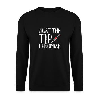 Phlebotomy Blood Draw Blood Nurse - Unisex Sweatshirt - black - Front - Alina (178cm) & Michal (187cm)