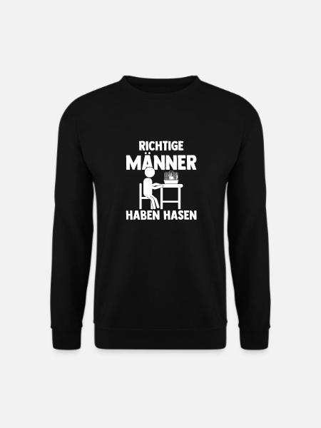 Kaninchen Hase - Unisex Pullover - Schwarz