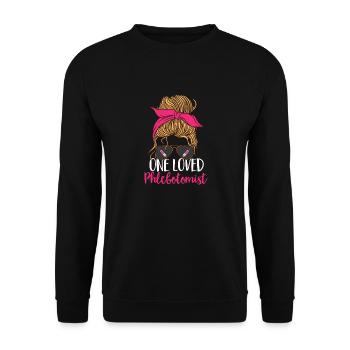 Phlebotomy Blood Draw Blood Nurse - Unisex Sweatshirt - black - Front - Alina (178cm) & Michal (187cm)