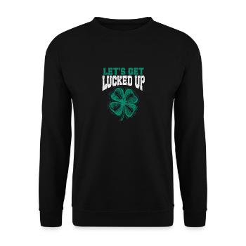 Soyons chanceux, trèfle irlandais - Sweat-shirt Unisexe - noir - Devant - Alina (178cm) & Michal (187cm)