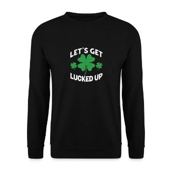 Soyons chanceux, trèfle irlandais - Sweat-shirt Unisexe - noir - Devant - Alina (178cm) & Michal (187cm)