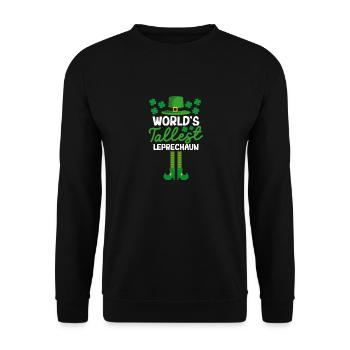 World's Largest Leprechaun St. Patrick's Day Shamrock - Unisex Sweatshirt - black - Front - Alina (178cm) & Michal (187cm)