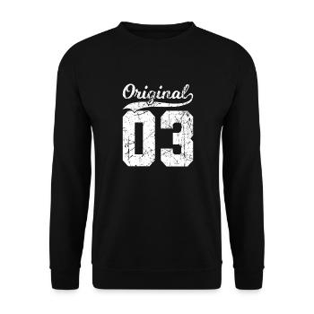 03 Original 21 Years Man Wife Birthday - Unisex Sweatshirt - black - Front - Alina (178cm) & Michal (187cm)