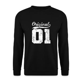 01 Original 23 Years Man Wife Birthday - Unisex Sweatshirt - black - Front - Alina (178cm) & Michal (187cm)