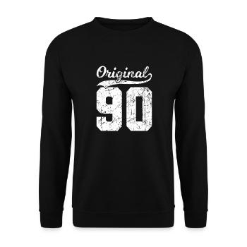 90's Original 34 Years Husband Wife Birthday - Unisex Sweatshirt - black - Front - Alina (178cm) & Michal (187cm)