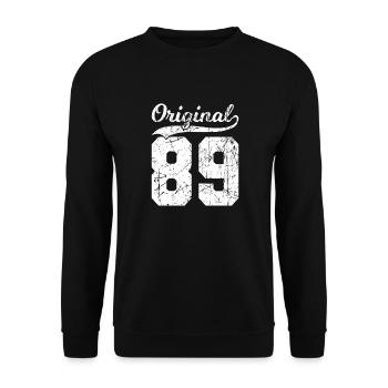 89 Original 35 Ans Homme Femme Anniversaire - Sweat-shirt Unisexe - noir - Devant - Alina (178cm) & Michal (187cm)