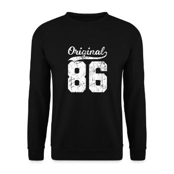 86 Original 38 Ans Homme Femme Anniversaire - Sweat-shirt Unisexe - noir - Devant - Alina (178cm) & Michal (187cm)