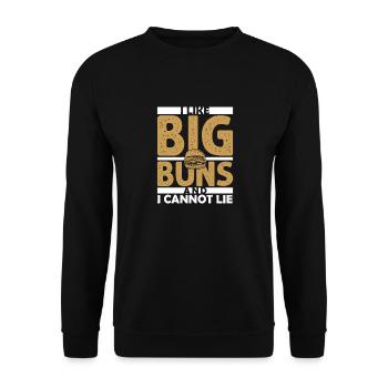 J’aime les gros petits pains et je ne peux pas mentir Petits pains à la viande Nourriture Ha - Sweat-shirt Unisexe - noir - Devant - Alina (178cm) & Michal (187cm)