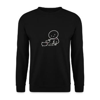 Cadeau mignon pour les propriétaires de chiens - Sweat-shirt Unisexe - noir - Devant - Alina (178cm) & Michal (187cm)