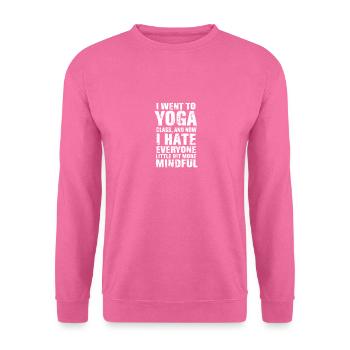 Tenue de yoga amusante motif de yoga sarcastique - Sweat-shirt Unisexe - rose - Devant