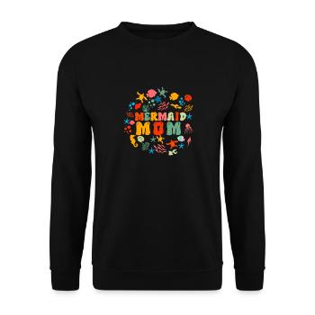 Mermaid Adult Matching Birthday Women Girl - Unisex Sweatshirt - black - Front - Alina (178cm) & Michal (187cm)
