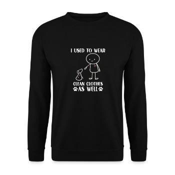 Walki Spruch für Hundebesitzer lustige - Unisex Pullover - Schwarz - Vorne - Alina (178cm) & Michal (187cm)