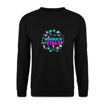 Mermaid Adult Matching Birthday Women Girl - Unisex Sweatshirt - black - Front - Alina (178cm) & Michal (187cm)