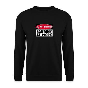 Landwirt bei der Arbeit Lustiger Landwirt Landwirt - Unisex Pullover - Schwarz - Vorne - Alina (178cm) & Michal (187cm)