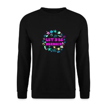 Mermaid Adult Matching Birthday Women Girl - Unisex Sweatshirt - black - Front - Alina (178cm) & Michal (187cm)