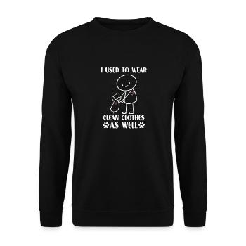 Walki shirt for dog owner dogs outdoor dog - Unisex Sweatshirt - black - Front - Alina (178cm) & Michal (187cm)