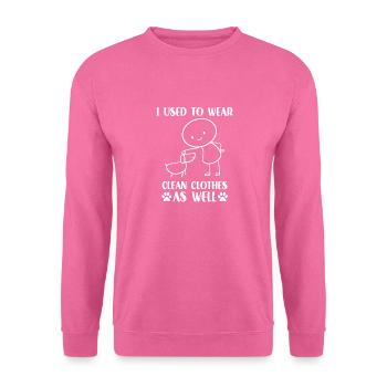 Niedliches Strichmännchen Hundehalter Hunde - Unisex Pullover - Pink - Vorne