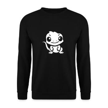 christmas reindeer cute funny smile with christmas - Sweat-shirt Unisexe - noir - Devant - Alina (178cm) & Michal (187cm)