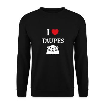 Humour mignonne petite taupe - Sweat-shirt Unisexe - noir - Devant - Alina (178cm) & Michal (187cm)
