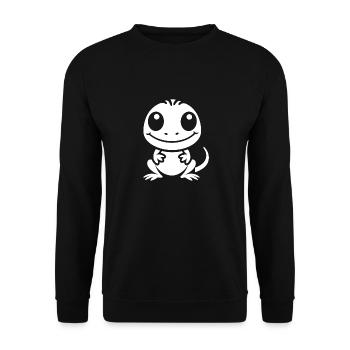 christmas reindeer cute funny smile with christmas - Sweat-shirt Unisexe - noir - Devant - Alina (178cm) & Michal (187cm)
