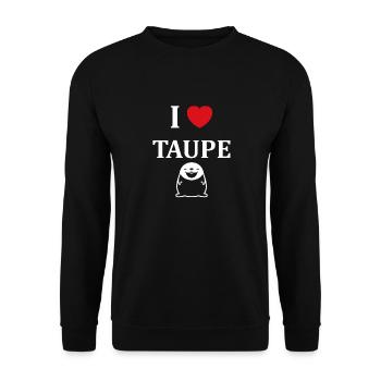 Humour mignonne petite taupe - Sweat-shirt Unisexe - noir - Devant - Alina (178cm) & Michal (187cm)