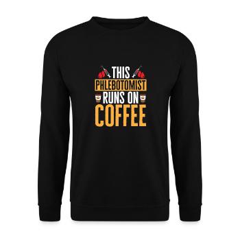 Phlebotomy Blood Draw Blood Nurse - Unisex Sweatshirt - black - Front - Alina (178cm) & Michal (187cm)