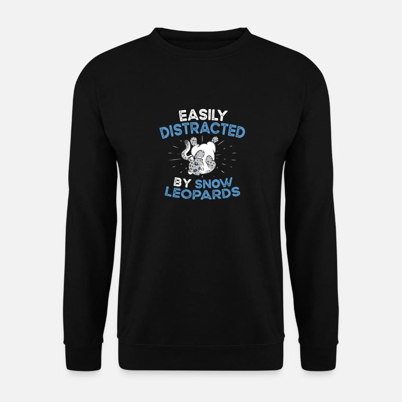 Schneeleopard - Unisex Pullover - Schwarz