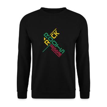 Reggae Musik Rastafari Jamaika - Unisex Pullover - Schwarz - Vorne - Alina (178cm) & Michal (187cm)