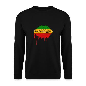 Reggae Musik Rastafari Jamaika - Unisex Pullover - Schwarz - Vorne - Alina (178cm) & Michal (187cm)