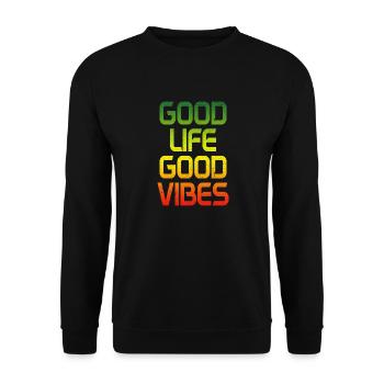 Reggae Musik Rastafari Jamaika - Unisex Pullover - Schwarz - Vorne - Alina (178cm) & Michal (187cm)