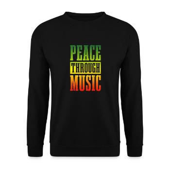 Reggae Musik Rastafari Jamaika - Unisex Pullover - Schwarz - Vorne - Alina (178cm) & Michal (187cm)