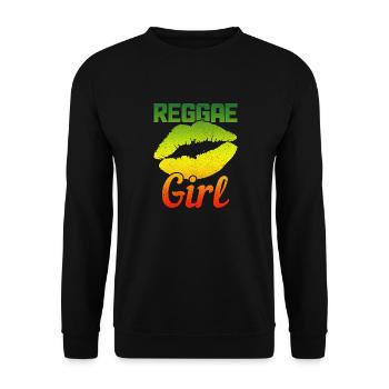 Reggae Musik Rastafari Jamaika - Unisex Pullover - Schwarz - Vorne - Alina (178cm) & Michal (187cm)