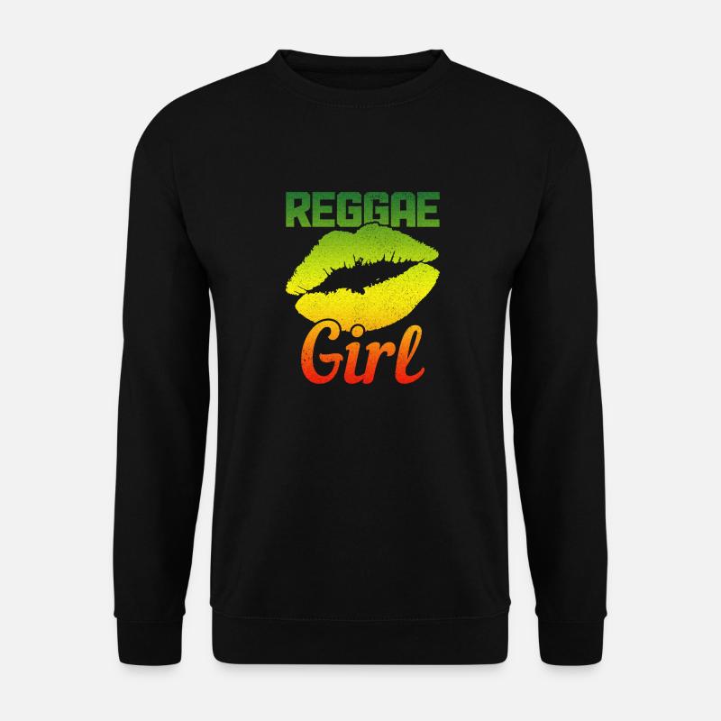 Reggae Musik Rastafari Jamaika - Unisex Pullover - Schwarz