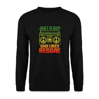 Reggae Musik Rastafari Jamaika - Unisex Pullover - Schwarz - Vorne - Alina (178cm) & Michal (187cm)