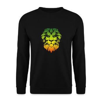 Reggae Musik Rastafari Jamaika - Unisex Pullover - Schwarz - Vorne - Alina (178cm) & Michal (187cm)