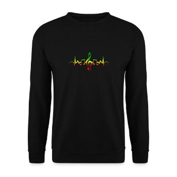 Reggae Musik Rastafari Jamaika - Unisex Pullover - Schwarz - Vorne - Alina (178cm) & Michal (187cm)