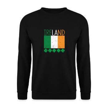 Drapeau irlandais patriotique Irlande trèfle - Sweat-shirt Unisexe - noir - Devant - Alina (178cm) & Michal (187cm)