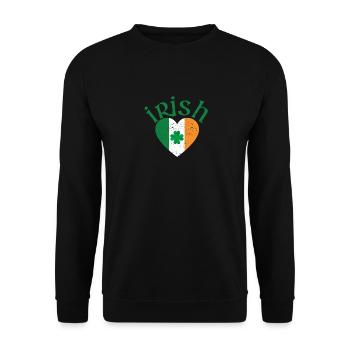 Drapeau irlandais patriotique Irlande trèfle - Sweat-shirt Unisexe - noir - Devant - Alina (178cm) & Michal (187cm)